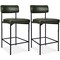 Best Choice Products Set of 2 Faux Leather Counter Stools for Kitchen Island and Dining w/ Metal Frame